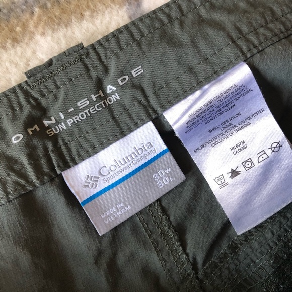 30 Columbia menโs Omni-shade shorts SPF nylon - Picture 11 of 12